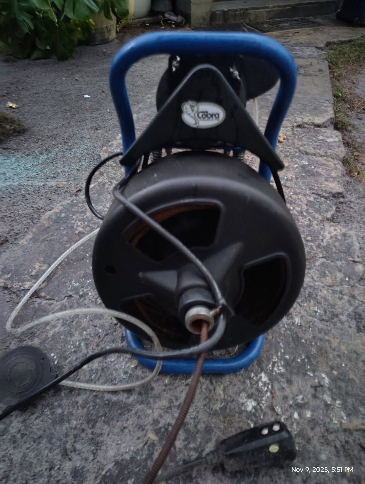 Cobra brand drain cleaning machine with hose reel not working$ 50 Located Mount Dora Fla 32757