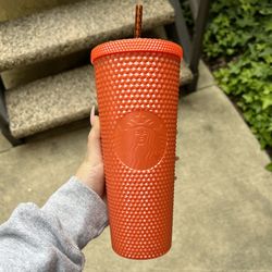 Orange Starbucks Venti Studded Tumbler