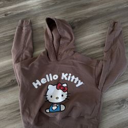 Xs Women’s Hello Kitty Crop Top Hoodie 