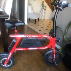 Folding Electric Scooter-Red Swagtron SwagCycle Envy