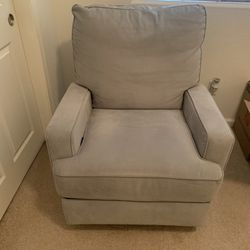 Grey Recliner Swivel Chair 