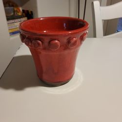 Small Ceramic Pot  ~  5-1/4h x 5-3/4w