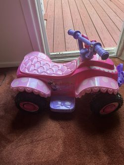Minnie Mouse Electric 4 Wheeler Ride Along Bike