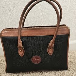 Dooney Bourke Handbags Vintage Black & Brown Trim, Leather