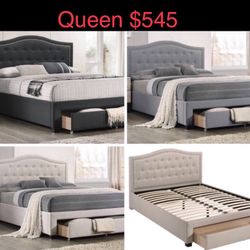 Queen Bed With Nice Orthopedic Supreme Mattress Included 📍 