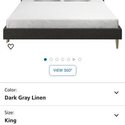 MR KATE DAPHNE UPHOLSTERED HEADBOARD AND MODERN PLATFORM BED FRAME 