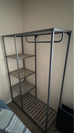 MOVING SALE - Industrial Style Clothing Rack / Closet Organizer