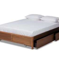 Full Platform Bed With Storage Drawers 