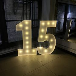 4 Ft “15”  Or “51 Marquee Numbers 