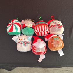 Squishmallow Plush Ornaments Bundle Of 7