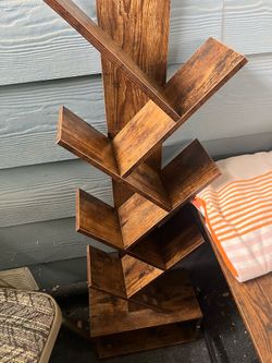 Wood bookshelves