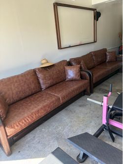 Genuine leather couches