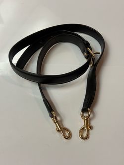 Coach black leather crossbody strap