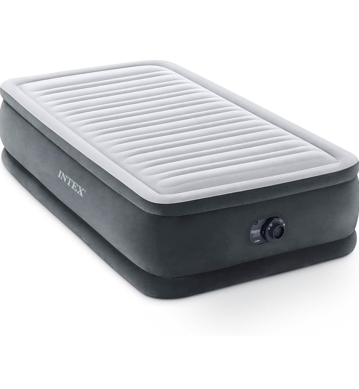 Intex Comfort Dura Beam Plush Airbed Mattress with Built-In Pump Twin (Open Box)
