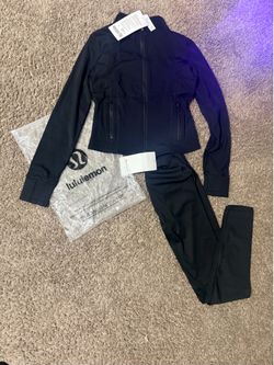 Lululemon Black defined jacket /w pants