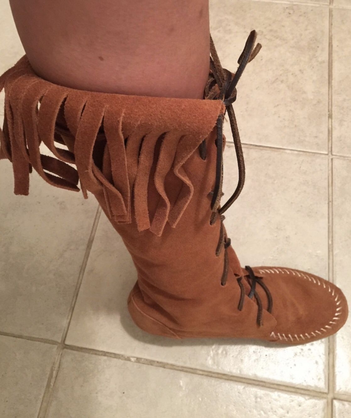 N.Y.L.A brand new brown fringed suede leather shoes size 6