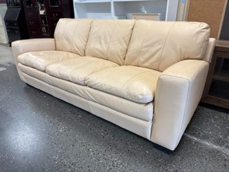 Buttercream Upholstered 3-Seat Sofa