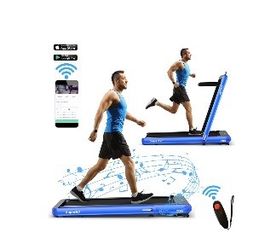 4.75HP 2 In 1 Folding -Treadmill W/Remote APP Control Navy