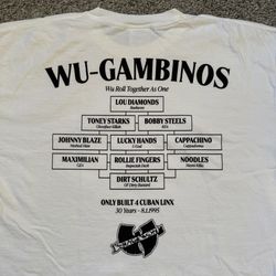 🔴Wu-Tang Shirt Size 2XL Raekwon Wu Gambinos Official Authentic Gza Rza