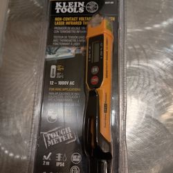 KLEIN TOOLS NON CONTACT VOLTAGE TESTER W INFARED THERMOMETER 