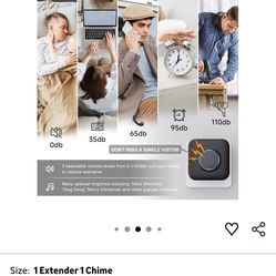 Wireless Doorbell Chime - Compatible with Blink Video Doorbell and Blink Video Doorbell (2nd Gen) (1 Video Doorbell Extender 1 Receiver)