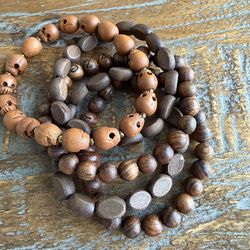 Women Wood Beads Bracelets (5 bracelets)