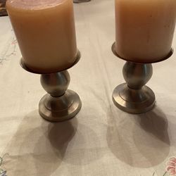 Nice Metal Candle Holder Set