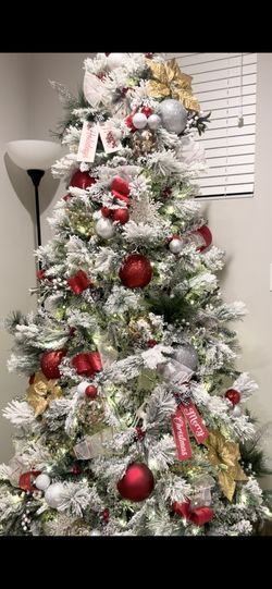 Flocked Christmas Tree