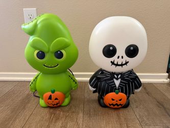 Halloween Blow Molds The Nightmare Before Christmas Jack and Oogie (New)