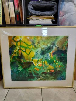 Madeline Sergio Abstract Painting metal frame