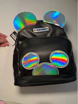 Mickey holographic print bkpk $40 cash only