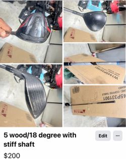 TaylorMade Stealth 5 wood - stiff shaft