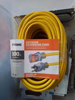 Prime 100ft  Extra Heavy 12/3 awd Outdoor Extension Cord