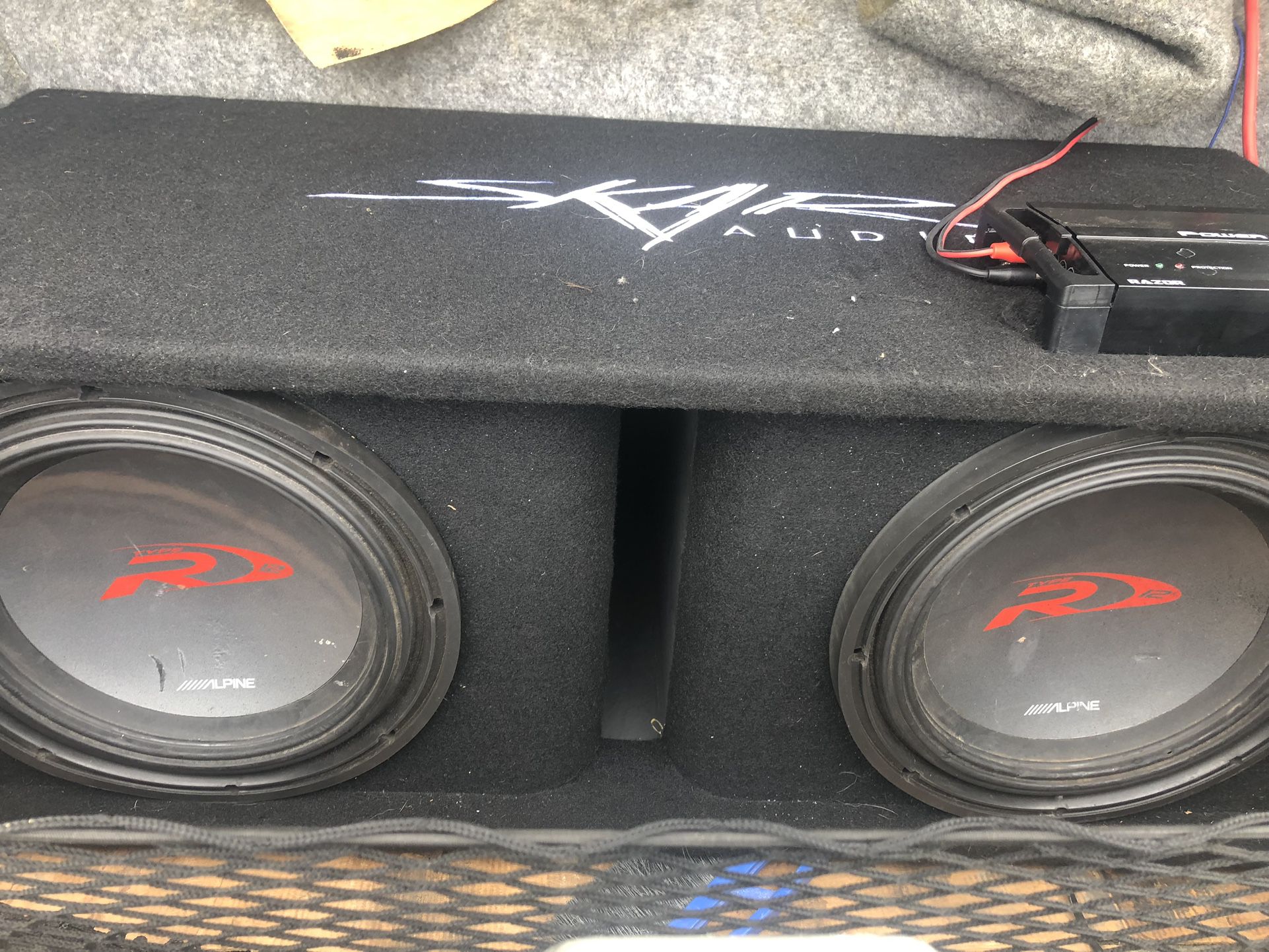 12 Inch Alpine R Type Subwoofers With Ported Box