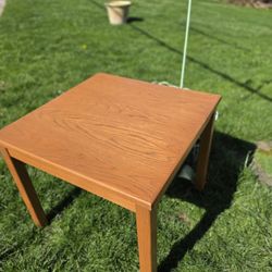 20" Tall Solid Oak Side/ Accent Table