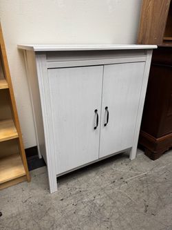 White Two-Door Storage Cabinet