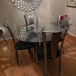 Glass & Stainless Steel Dining Room