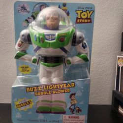 Disney Parks Pixar Toy Story Buzz Light Year Bubble Blower Arm Chest Lights NIB