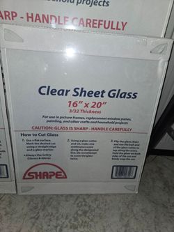 Clear sheet glass 16x20