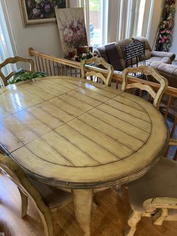 Dining table and hutch Thumbnail