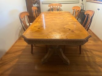 Solid dining table