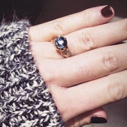 Ken and Dana Design Nature Sapphire Engagement Ring