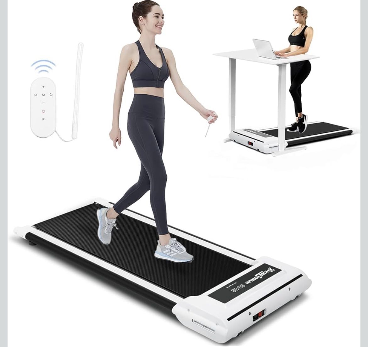 New Black Under Desk Walking Treadmill