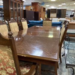 Dining Room Table With 8 Chairs With Cabinet And Buffet 
