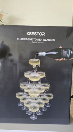 New Champagne tower acrylic glasses 20+