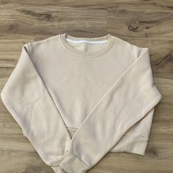 SHEIN Crew Neck Sweatshirt Cropped