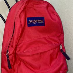 Bright Shiny Red Jansport Backpack!