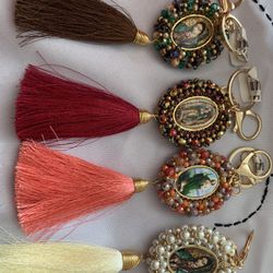 Double Sided  Religious Keychains   Llaveros Doble Vista