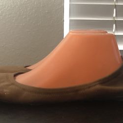 Tory Burch Women's Tan Ballet Flats Leather Slip On Shoes Size 8M