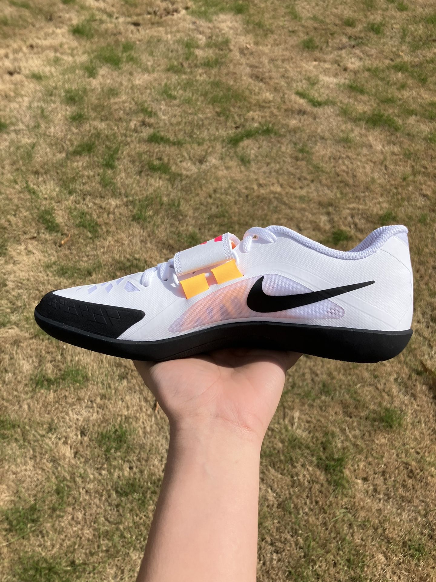 Nike Zoom Rival SD 2 White Black Orange Throwing Shoes 685134 102